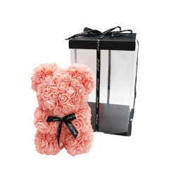 Schaumrosen Bär peach 25cm