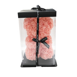 Schaumrosen Bär peach 25cm