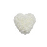 Schaumrosen Herz weiss 15cm