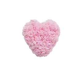 Schaumrosen Herz 15cm rosa