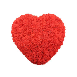 Schaumrosen Herz rot 25cm