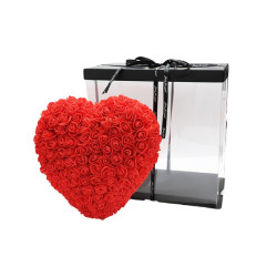Schaumrosen Herz rot 25cm