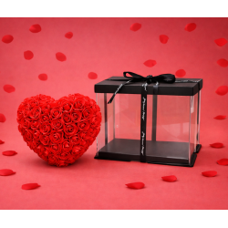 Schaumrosen Herz rot 25cm