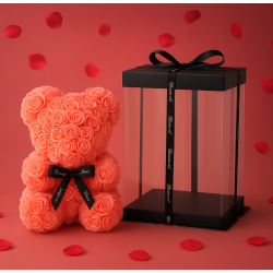 Schaumrosen Bär peach 25cm